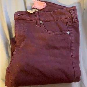 Maroon jeans